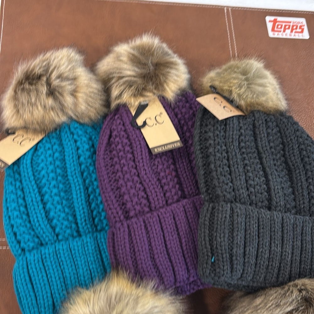 C.C Fuzzy Lined Fleece Hat - Multiple Colors